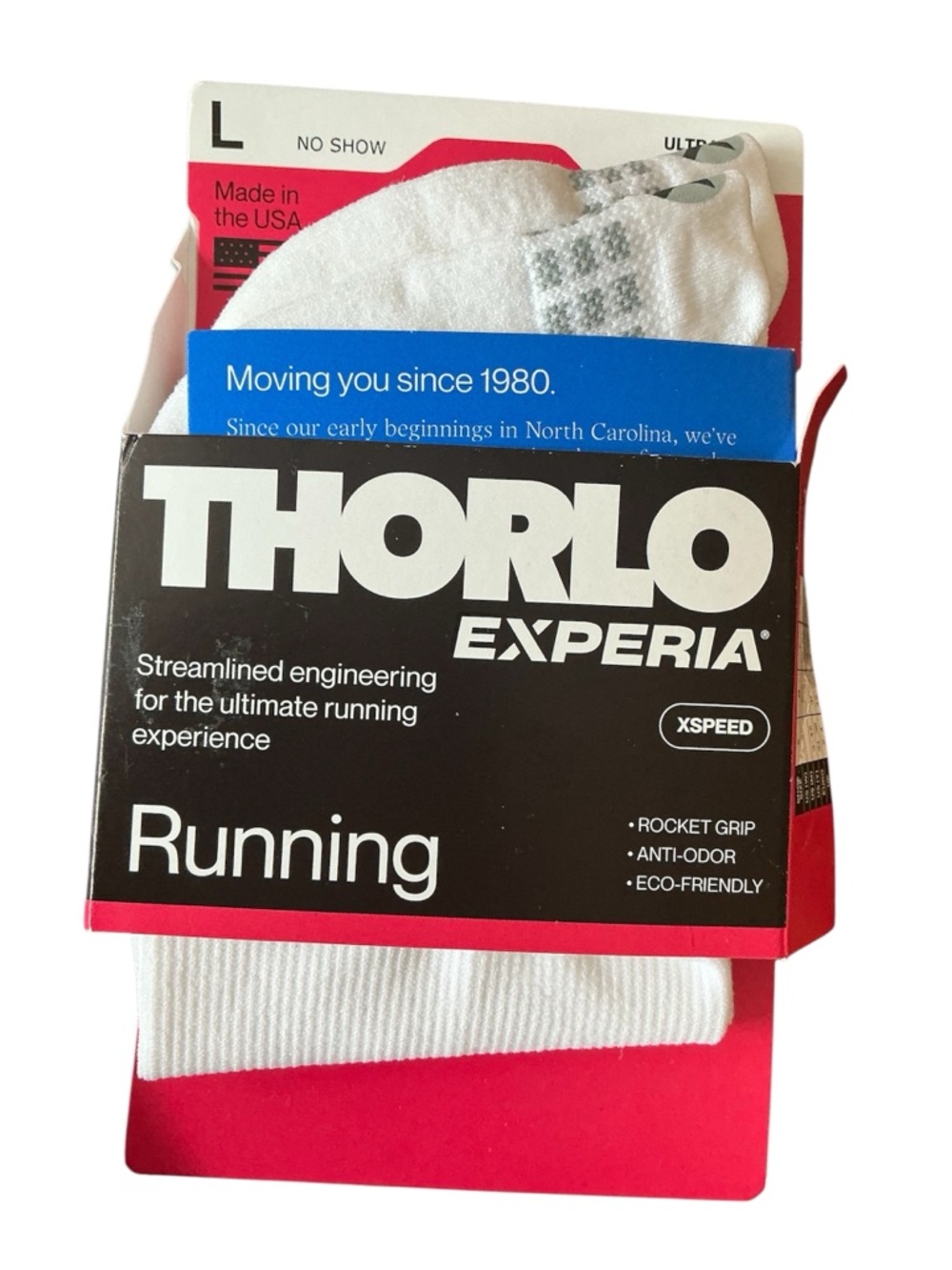 Running Socks, no show, Sz L, Thorlo Experia (3 pairs) - Picture 2 of 3